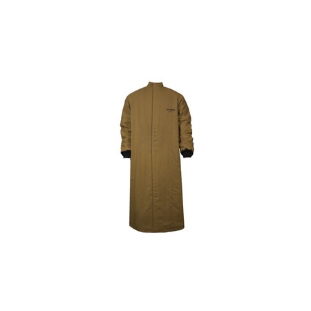 National Safety Apparel ARCGUARD BROWN COAT 49"LONG-LG, MULTI-LAYER KEVLAR/ NOMEX ARC C04KDQT03LG49